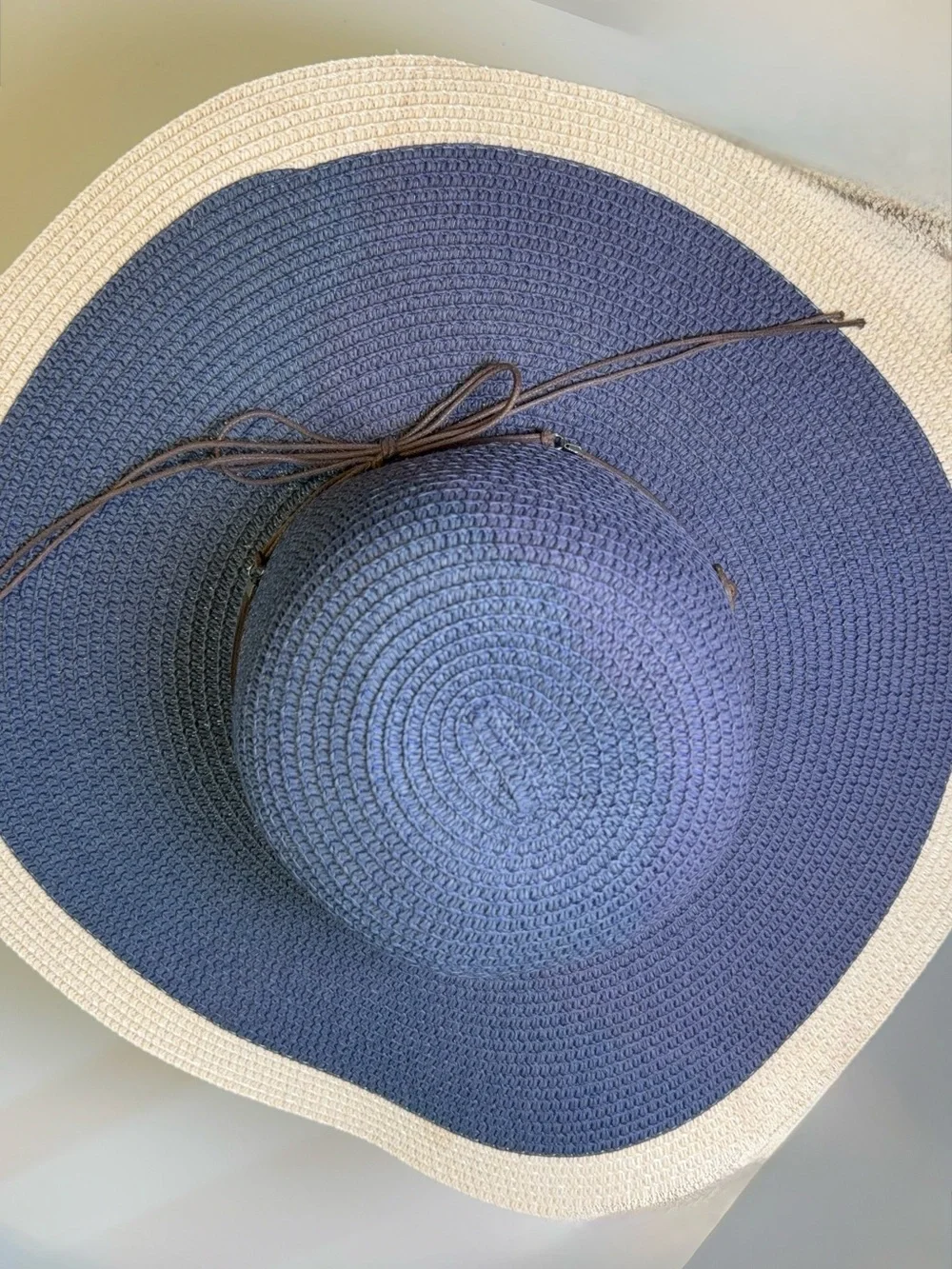 Lucky 7 Women’s Wide Brim 2 Tone 100% Paper, Straw Floppy Feminine Beach Sun Hat